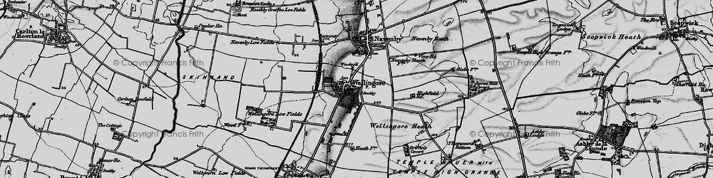 Old map of Wellingore in 1899