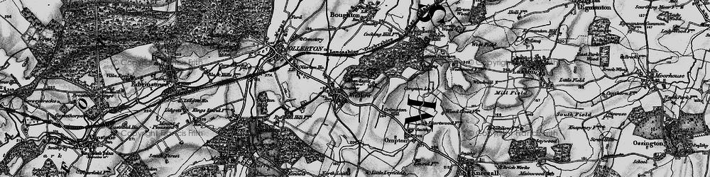 Old map of Wellow in 1899