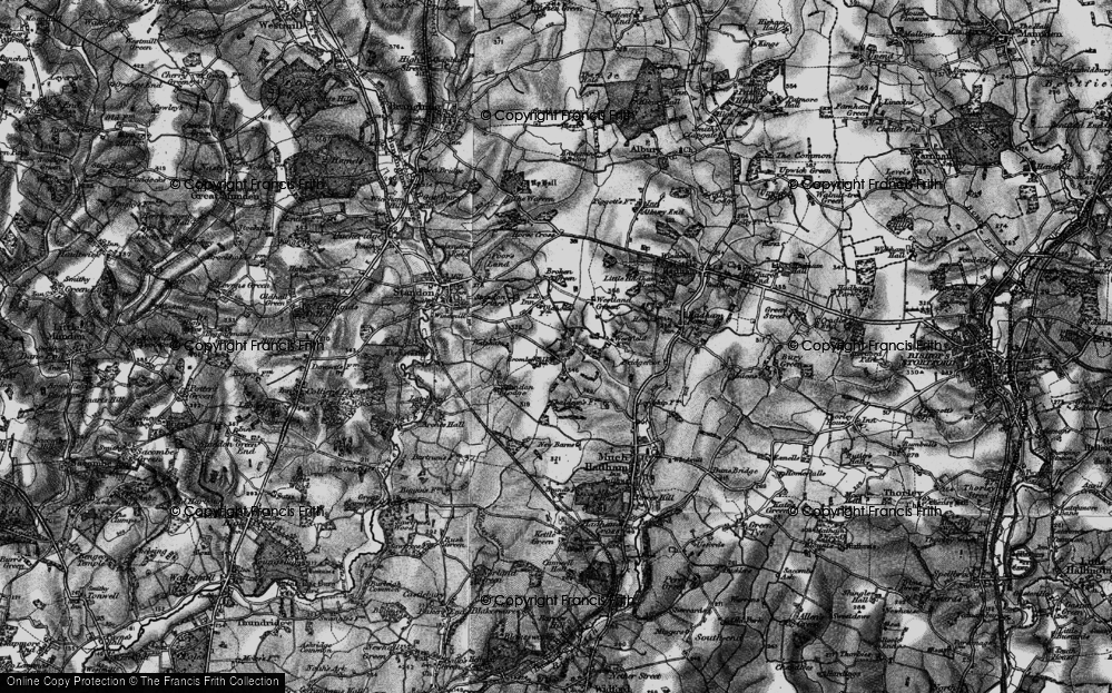 Old Map of Wellpond Green, 1896 in 1896