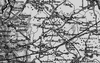 Old map of Wells Green in 1897