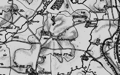 Old map of Wellsborough in 1899
