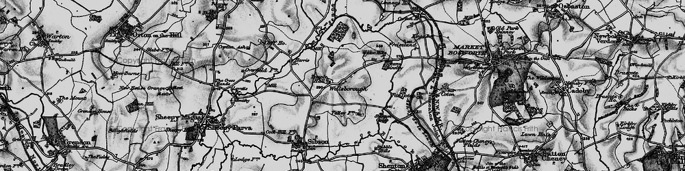 Old map of Wellsborough in 1899
