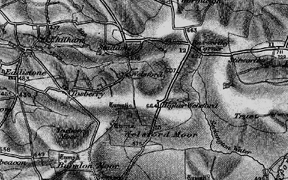 Old map of Baxworthy Cross in 1896