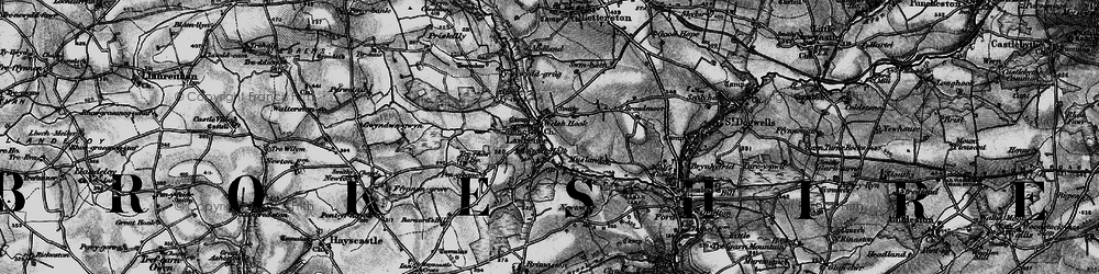 Old map of Welsh Hook in 1898