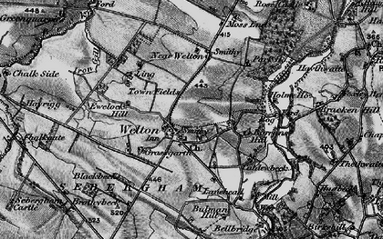Old map of Borrans Hill in 1897