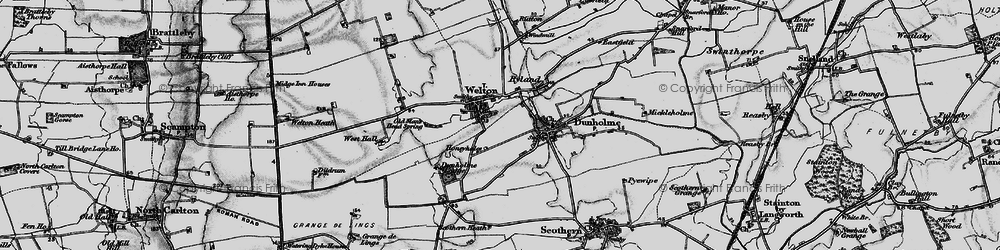 Old map of Welton in 1899