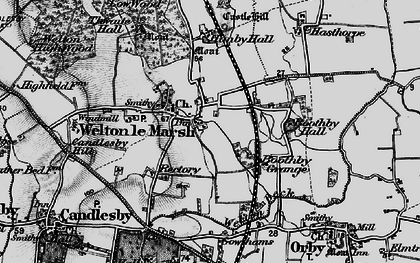 Old map of Welton le Marsh in 1899