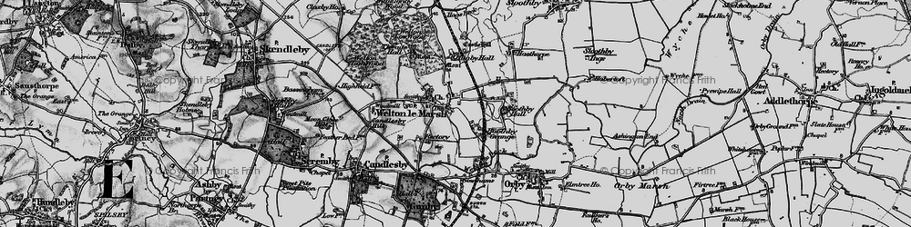 Old map of Welton le Marsh in 1899