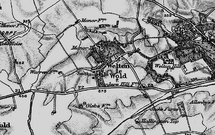 Old map of Welton le Wold in 1899
