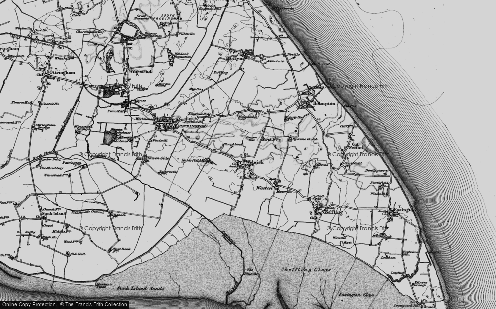 Old Map of Welwick, 1895 in 1895