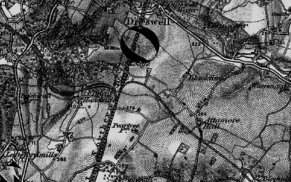 Old map of Welwyn Garden City in 1896