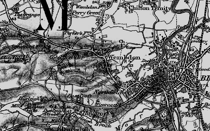 Old map of Wembdon in 1898