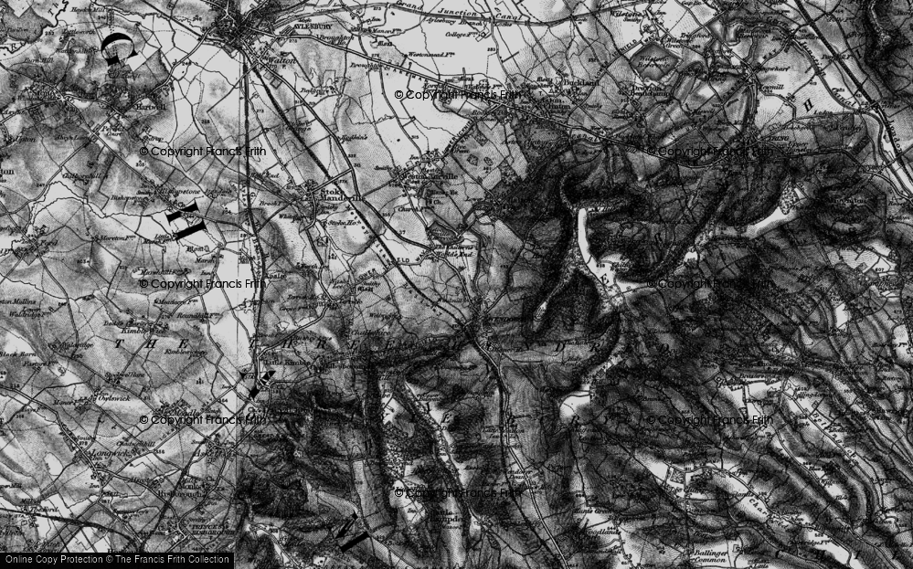 Old Map of Historic Map covering Boddington Hill in 1895