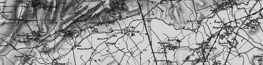 Old map of Wendy in 1896