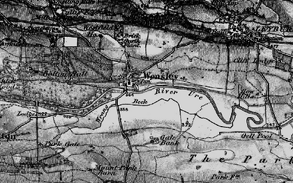 Old map of Wensley in 1897