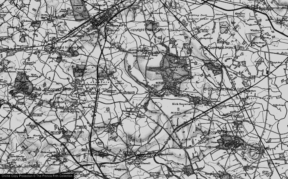 Old Map of Wentbridge, 1896 in 1896