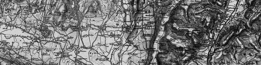 Old map of Asterton Prolley Moor in 1899