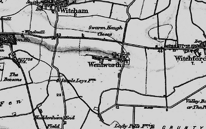 Old map of Wentworth in 1898