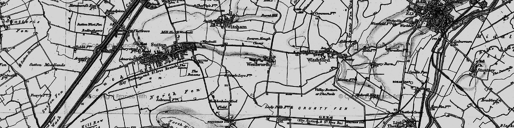 Old map of Wentworth in 1898
