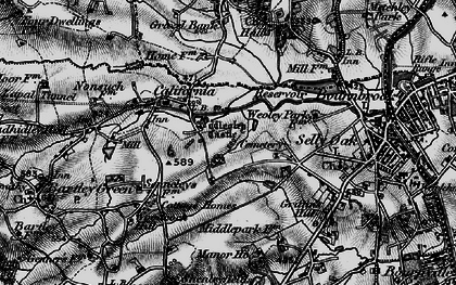 Old map of Weoley Castle in 1899