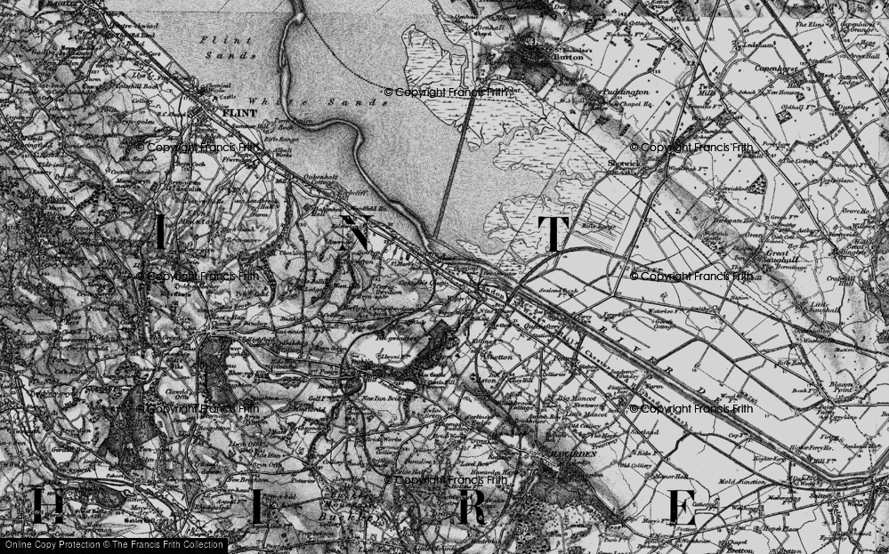 Old Map of Wepre, 1896 in 1896