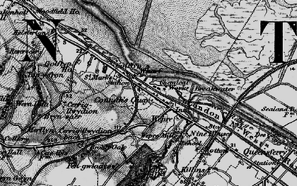Old map of Wepre in 1896