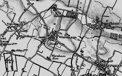 Old map of Wereham in 1898