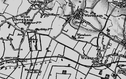 Old map of Wereham Row in 1898