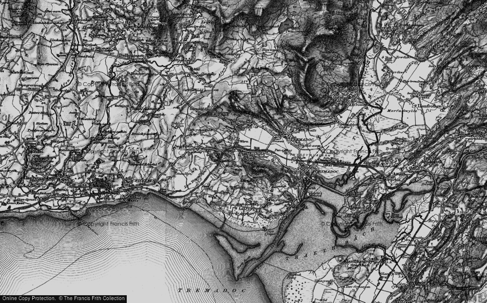 Old Map of Wern, 1899 in 1899