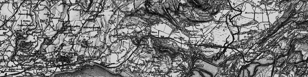 Old map of Wern in 1899