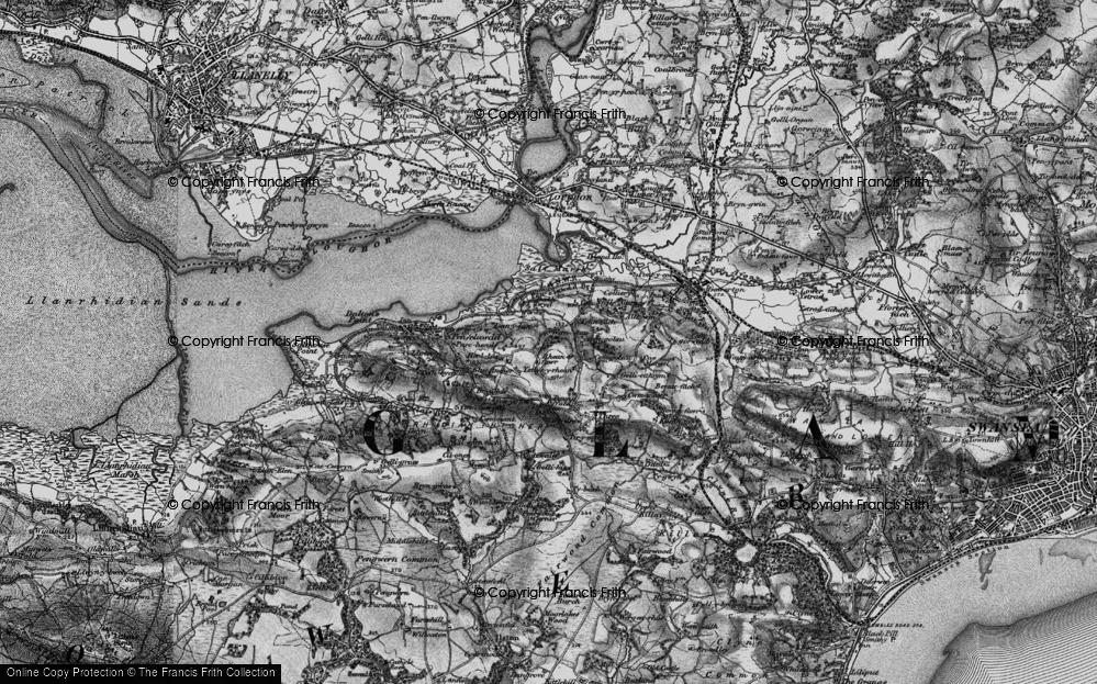 Old Map of Wern-olau, 1897 in 1897