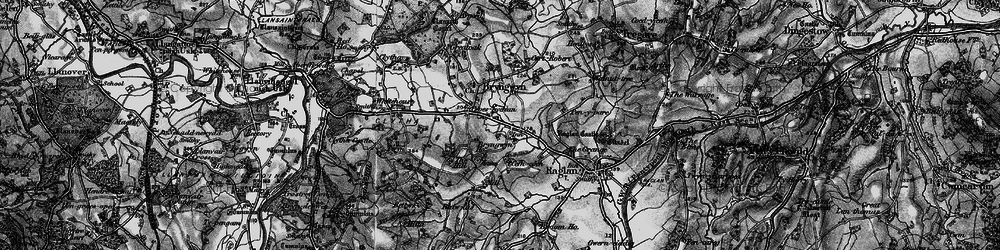 Old map of Wern-y-cwrt in 1896