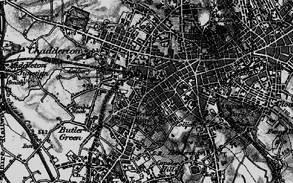 Old map of Werneth in 1896