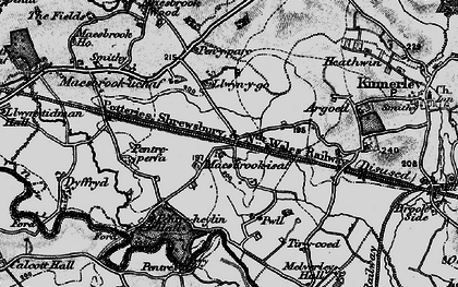 Old map of Wernlas in 1899