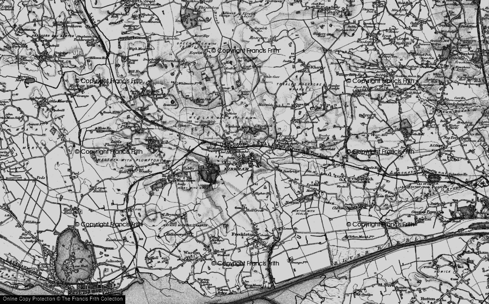 Old Map of Wesham, 1896 in 1896