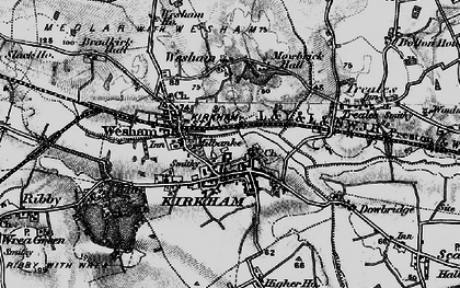 Old map of Wesham in 1896