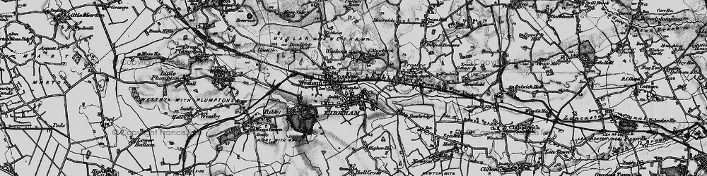 Old map of Wesham in 1896