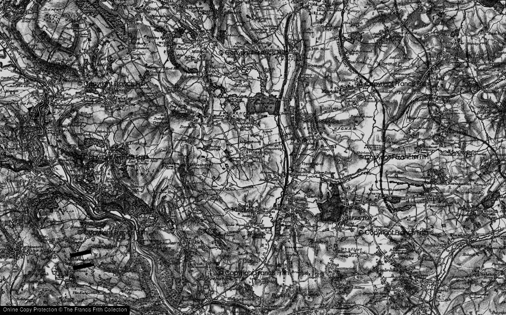 Old Map of Wessington, 1896 in 1896