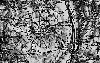 Old map of Wessington in 1896