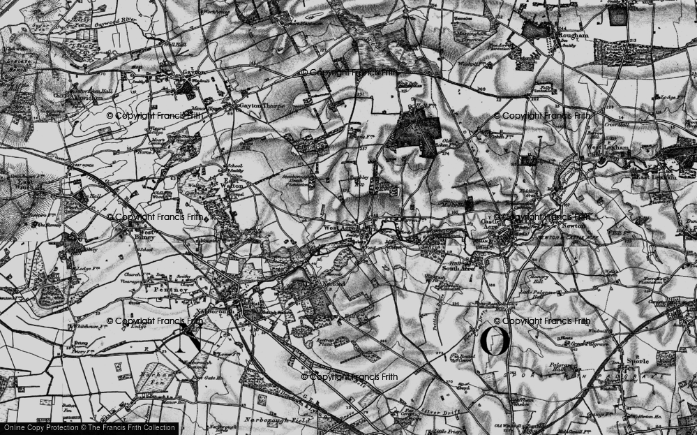 Old Map of West Acre, 1898 in 1898