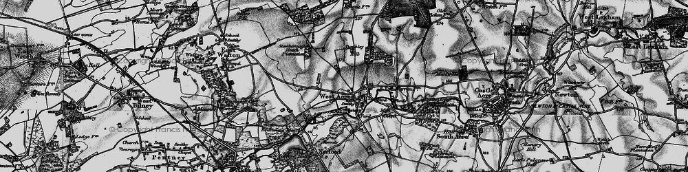Old map of West Acre in 1898