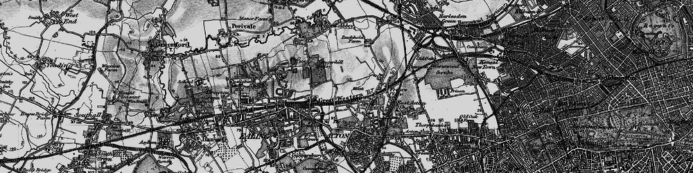 Old map of West Acton in 1896