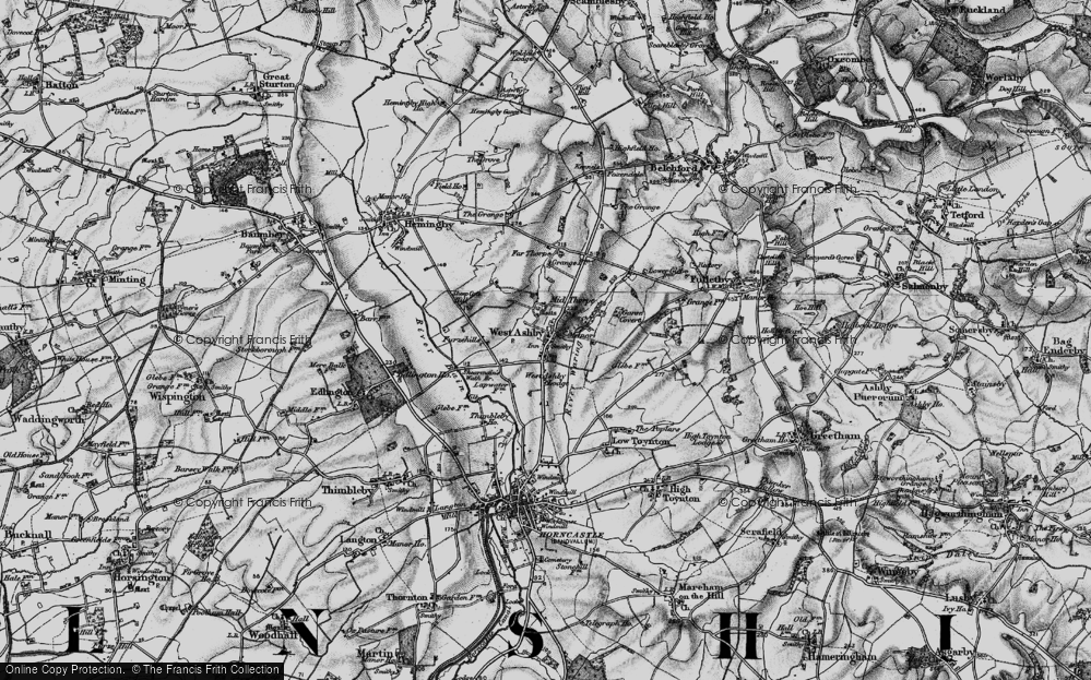 Old Map of West Ashby, 1899 in 1899