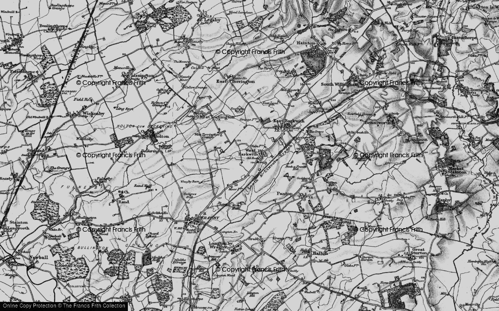 Old Map of West Barkwith, 1899 in 1899