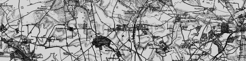 Old map of West Barsham in 1898