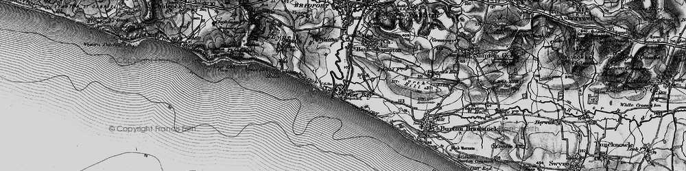 Old map of West Bay in 1897
