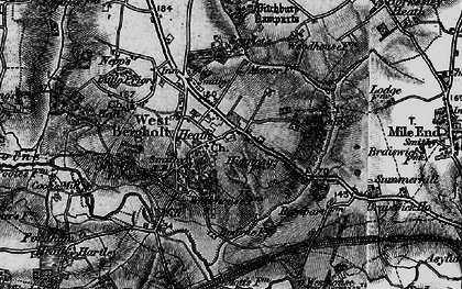 Old map of West Bergholt in 1896