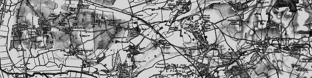 Old map of West Bilney in 1898