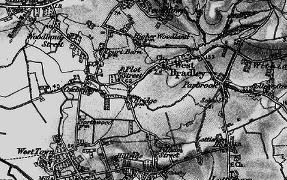 Old map of West Bradley in 1898
