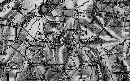 Old map of West Buckland in 1898